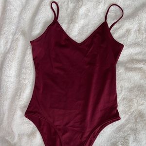 Burgundy Body Suit